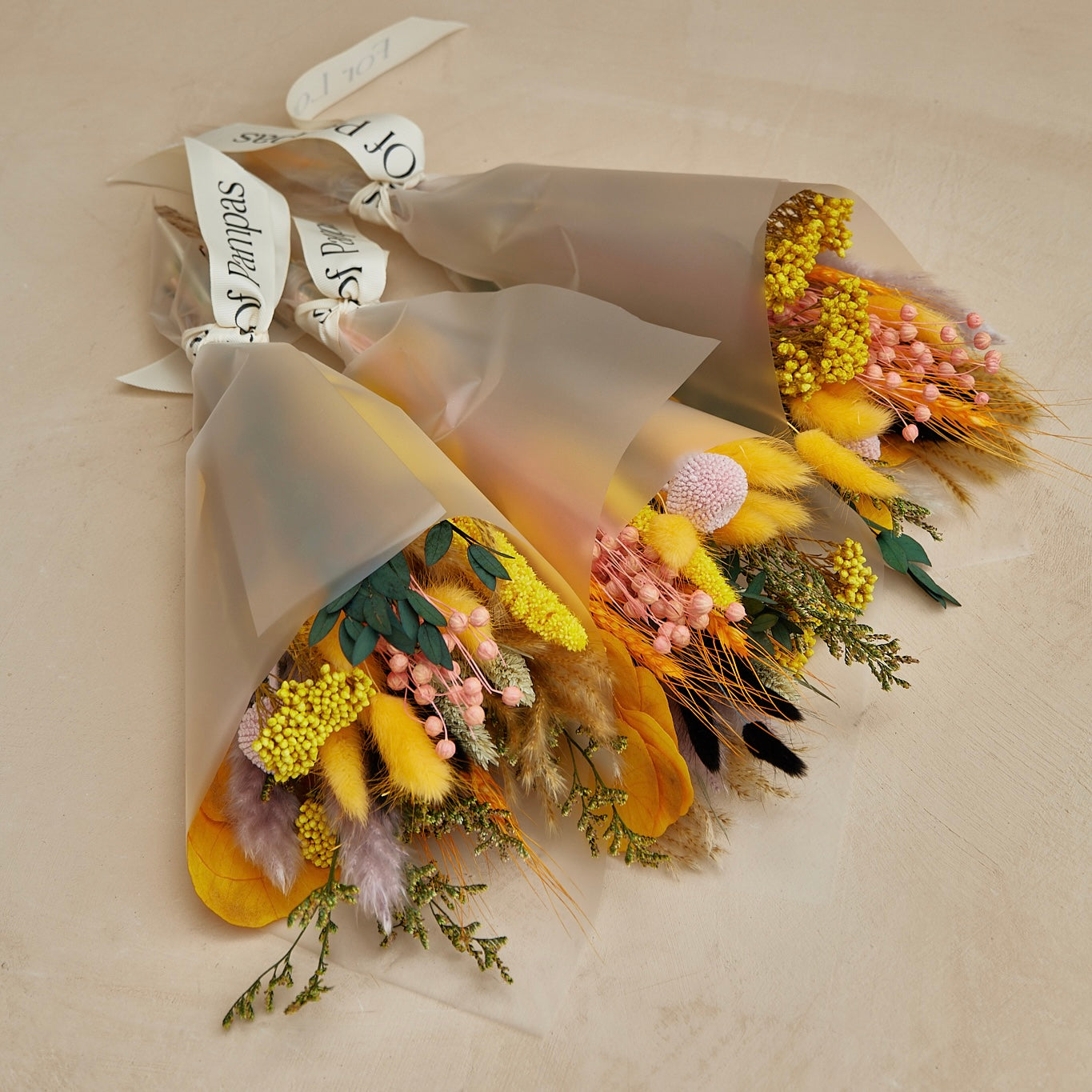 Small Dried Bouquet - Yellow