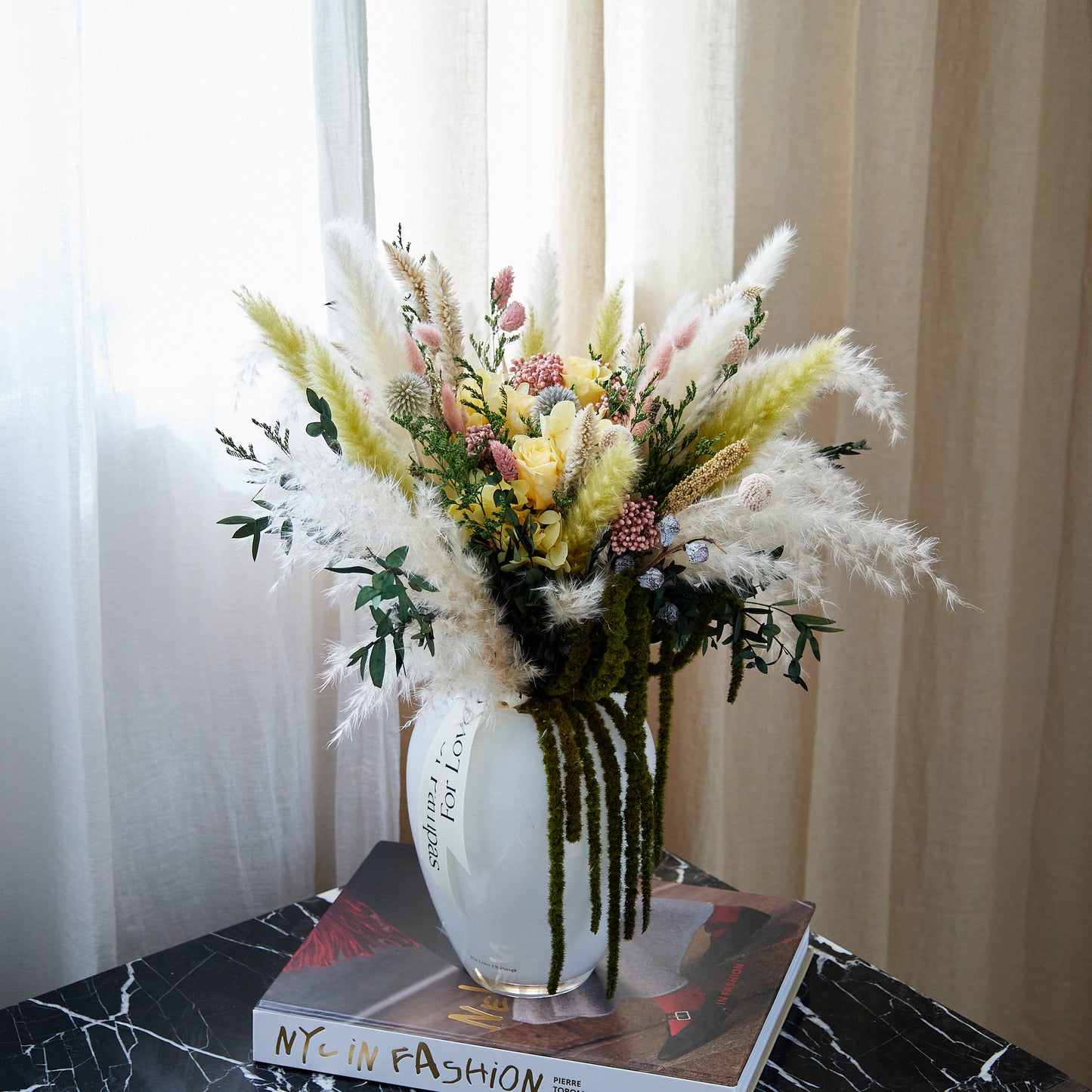 Solstice Bouquet in Glass Vase