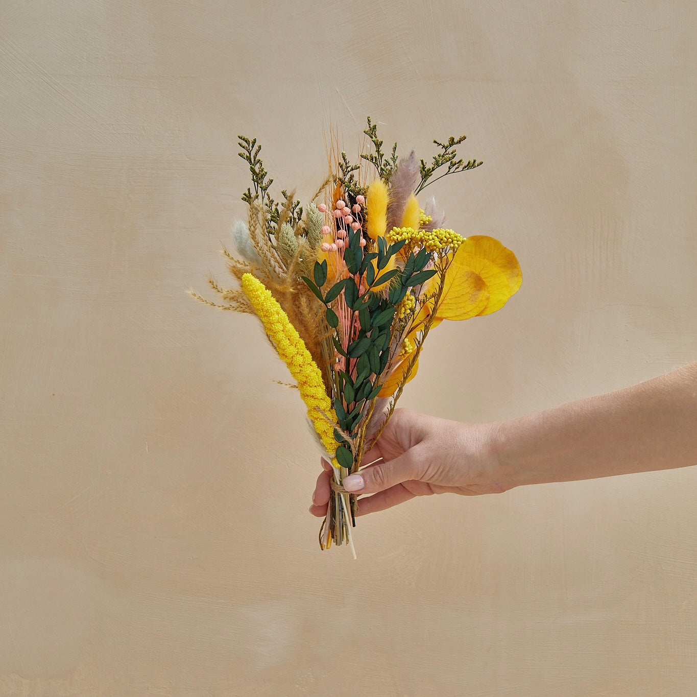 Small Dried Bouquet - Yellow