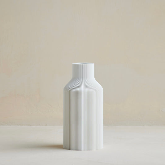 BOTTLE | M | 3D-Print Vase | White