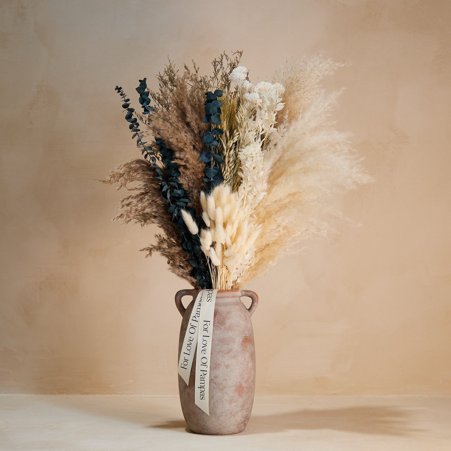 Natural Dried Flower Set in Ancient Vase