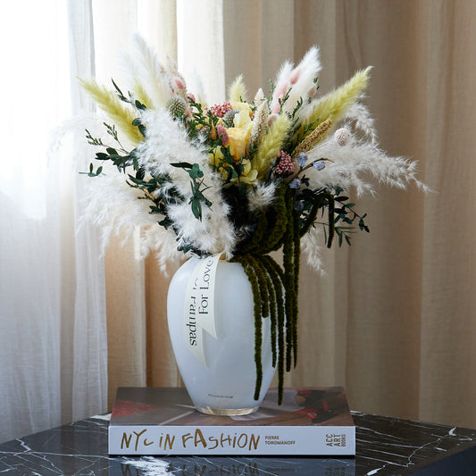 Solstice Bouquet in Glass Vase