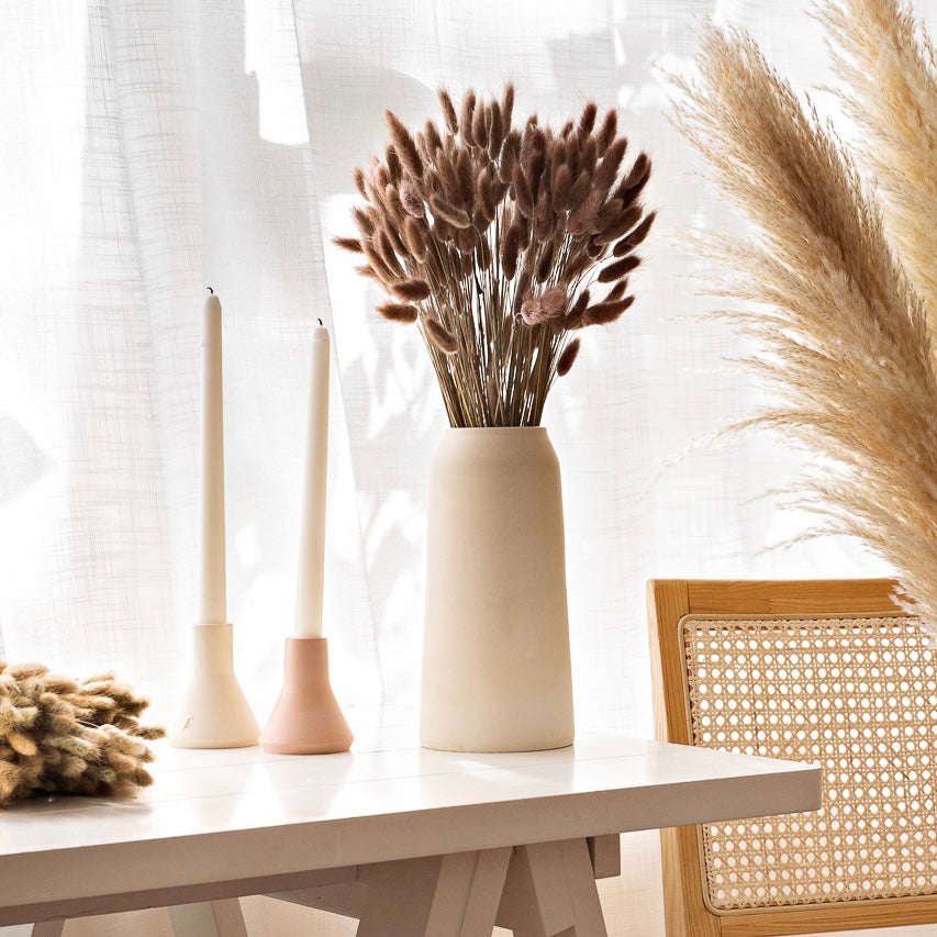 Taper Candles, Set of 4 - Milk White