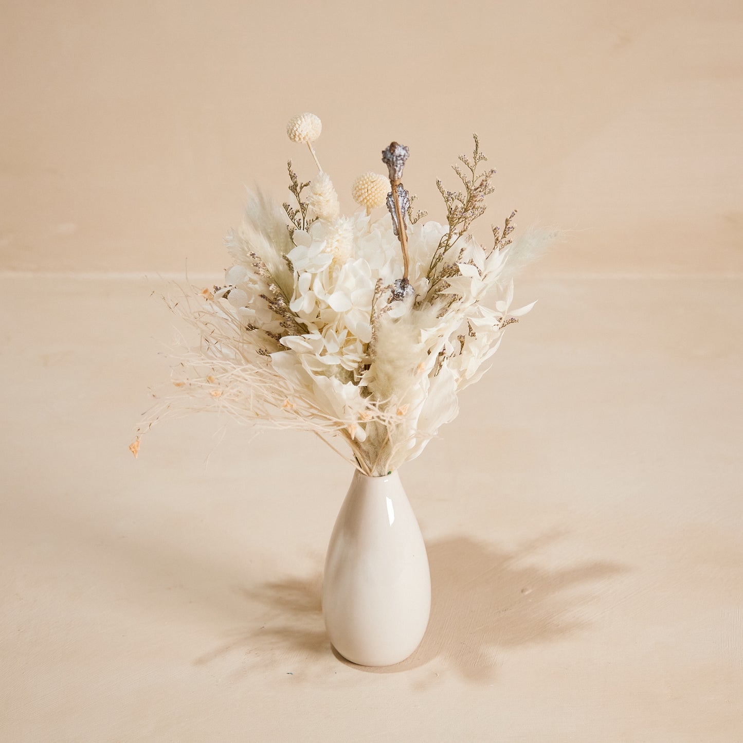 Pearl Petit Bouquet in Mini Glazed Vase