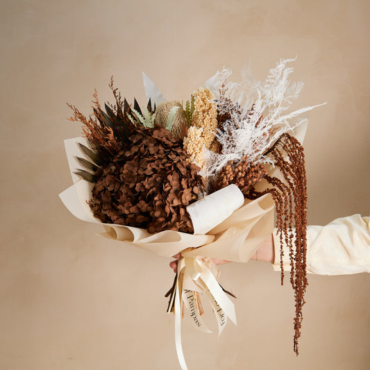 Cacao Preserved Hydrangea Bouquet