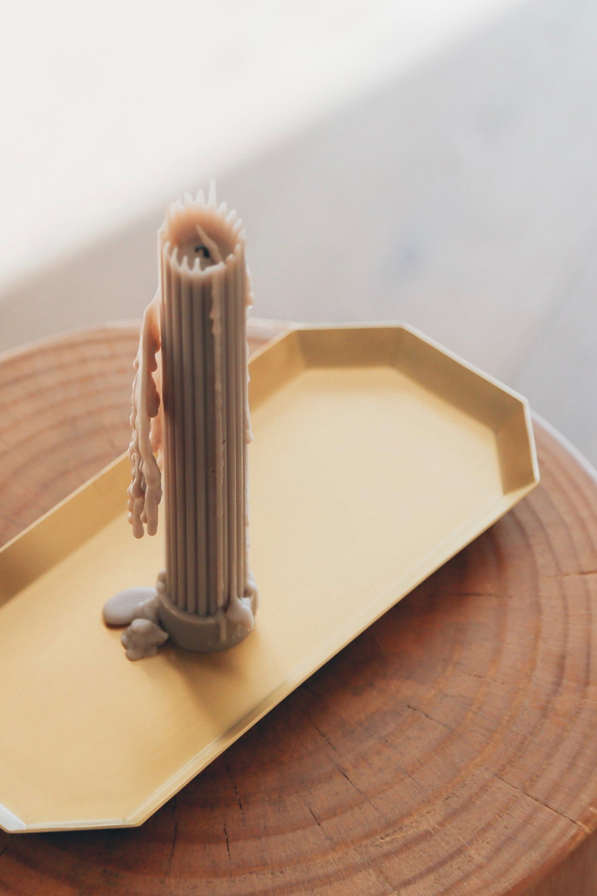 Hexa Brass Candle Tray