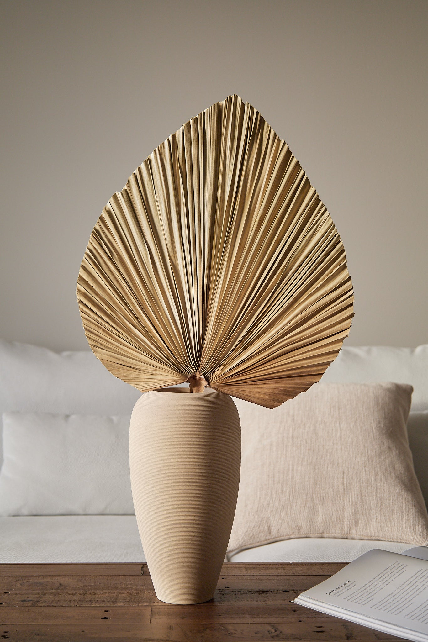 Large Dried Palm Leaves - Set of 3
