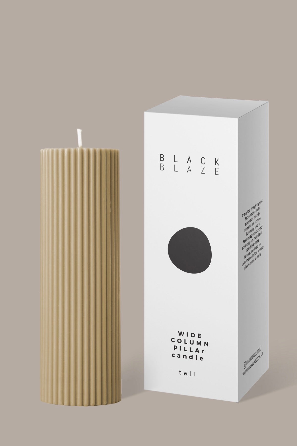 Wide Column Pillar Candle - Honey