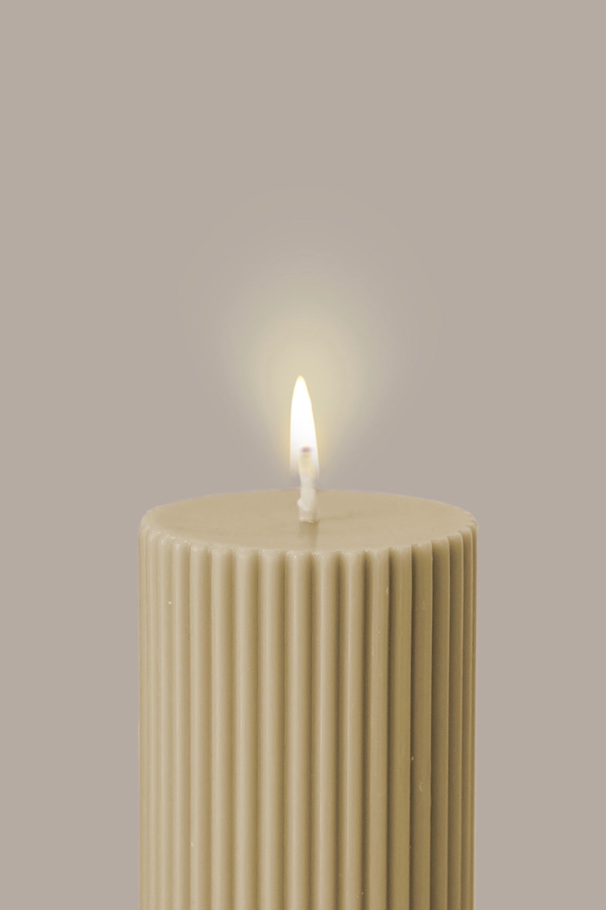 Wide Column Pillar Candle - Honey
