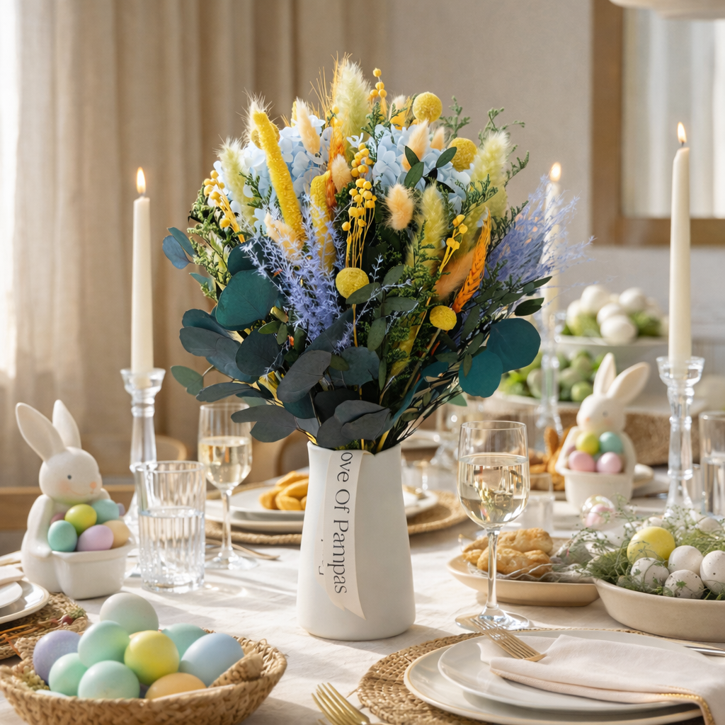 Elegant Spring Easter Brunch Table – For Love Of Pampas