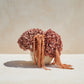 Preserved Hydrangeas & Amaranthus Set in Low Round Vase - Brown