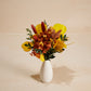 Amber Petit Bouquet in Mini Glazed Vase