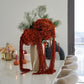 Preserved Hydrangeas & Amaranthus Set in Vase - Burnt Orange