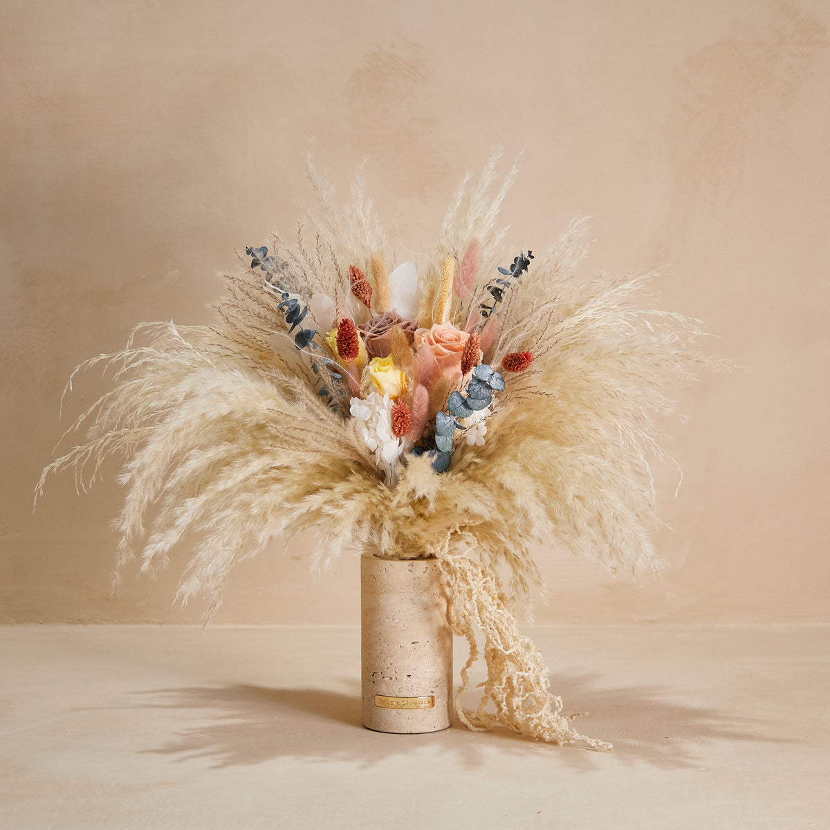 Paris Bouquet with Travertine Vase