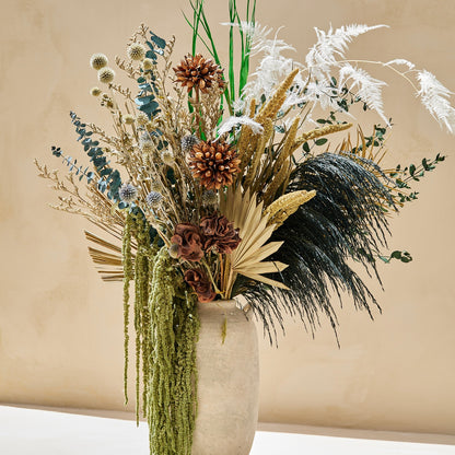 35" Dried Arrangement in Ancient Vase