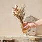 Beige Centerpiece with Amber Vase