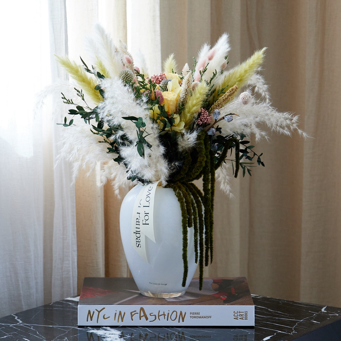 Solstice Bouquet in Glass Vase