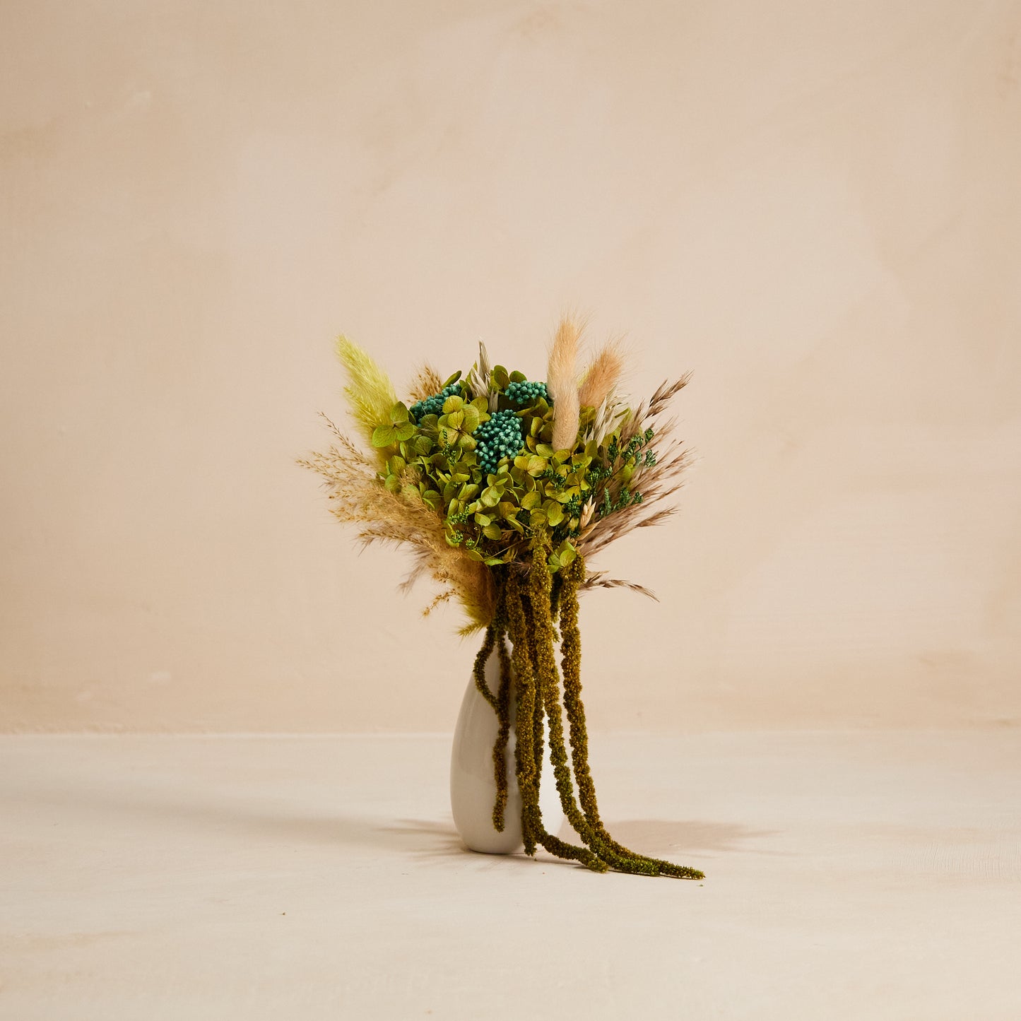 Moss Petit Bouquet in Mini Glazed Vase