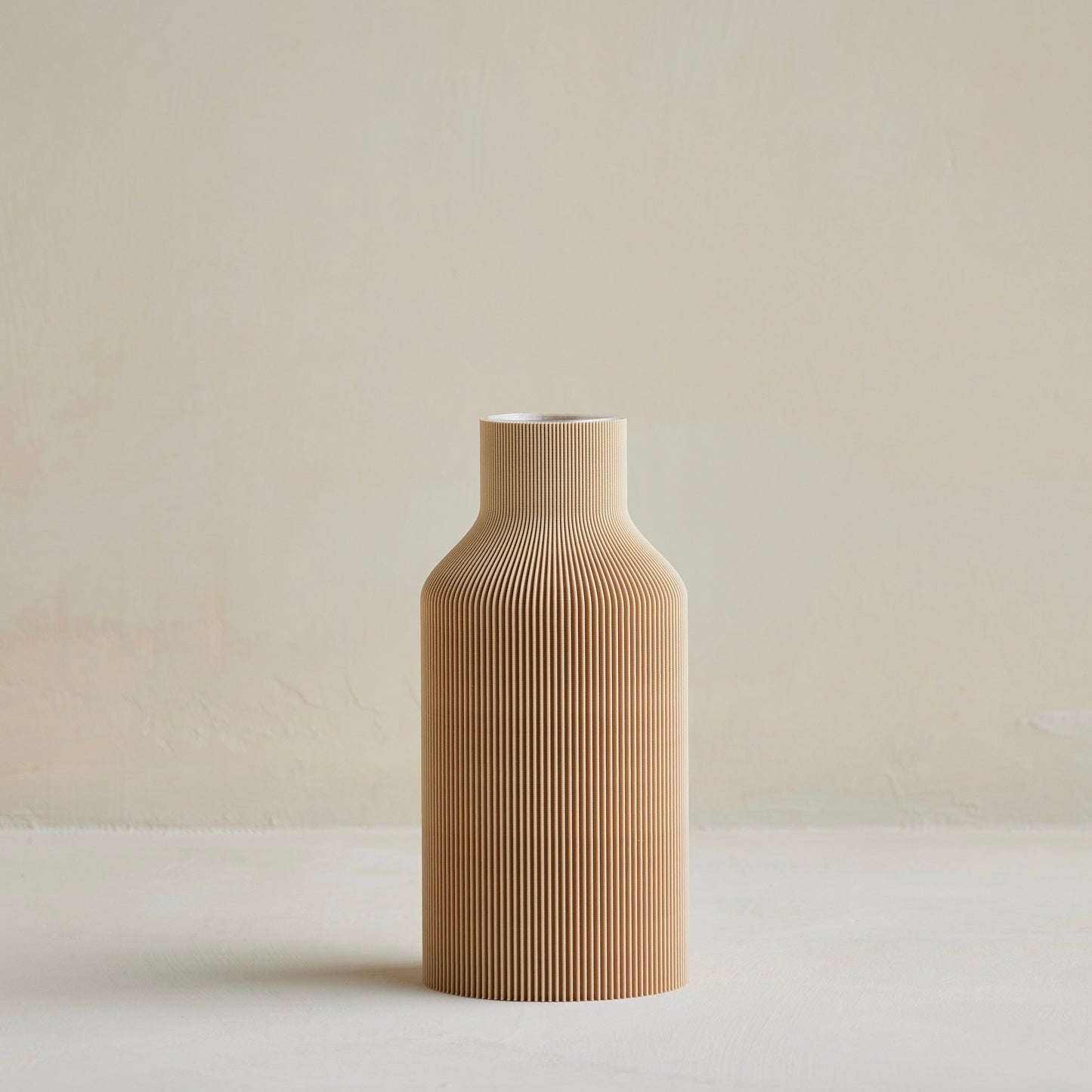 BOTTLE | 3D-Print Vase | Beige