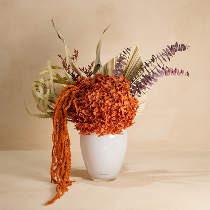 Neo Preserved Hydrangea Set in Glass Vase
