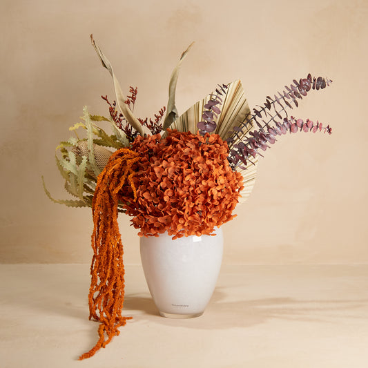 Neo Preserved Hydrangea Set in Glass Vase