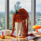 Preserved Hydrangeas & Amaranthus Set in Vase - Burnt Orange