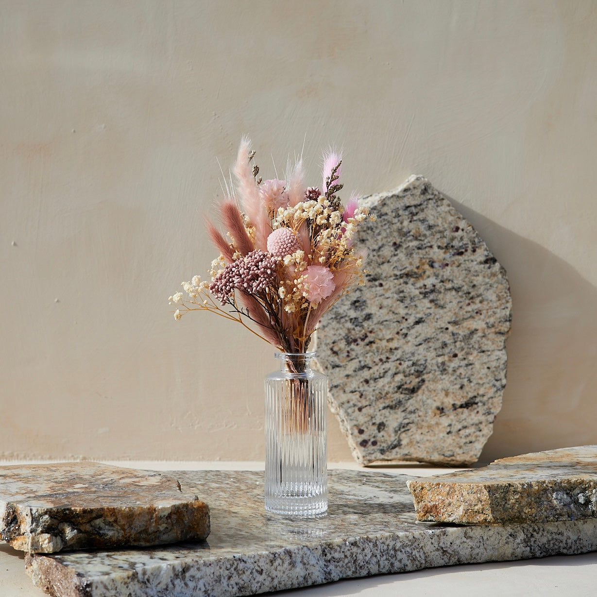 Pink Centerpiece with Clear Vase