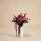 Raspberry Rose Petit in Mini Glazed Vase