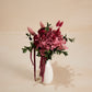 Raspberry Rose Petit in Mini Glazed Vase