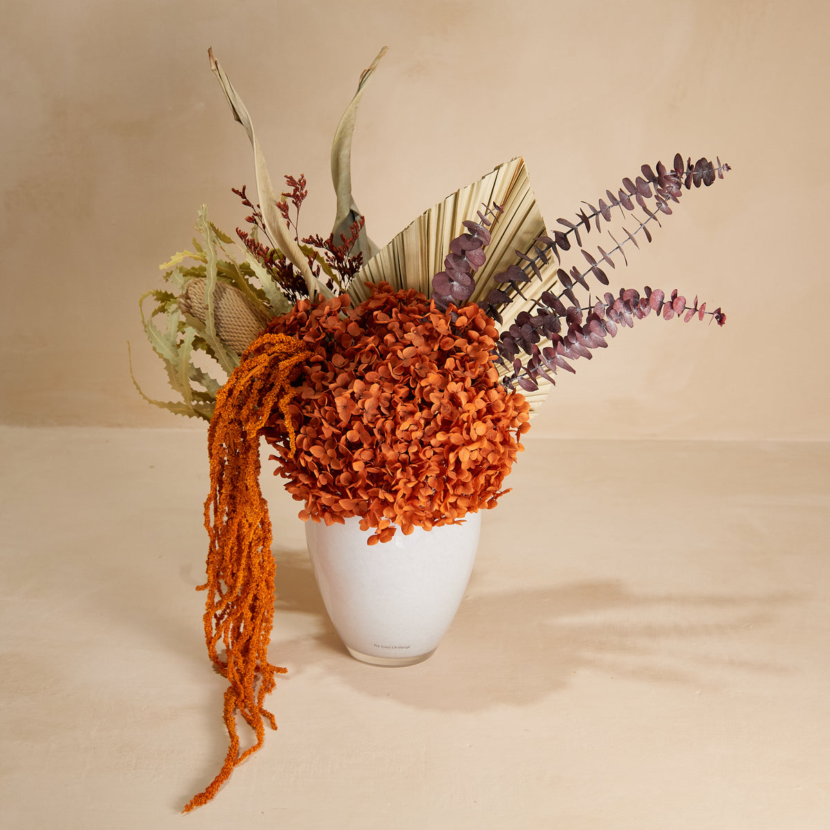 Neo Preserved Hydrangea Set in Glass Vase