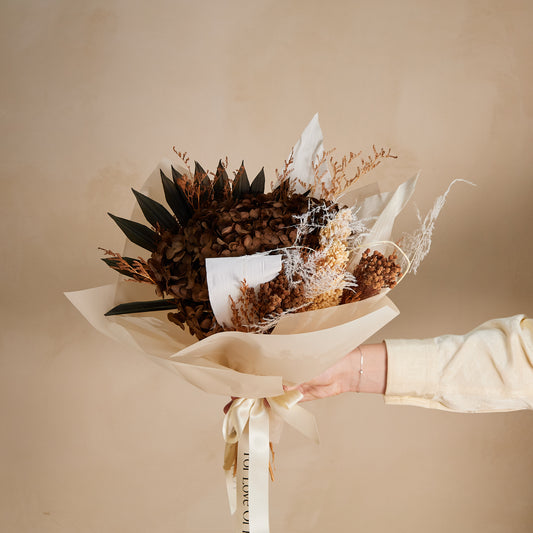 Cacao Preserved Hydrangea Bouquet