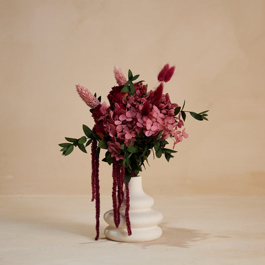 Raspberry Rose Petit in Vase